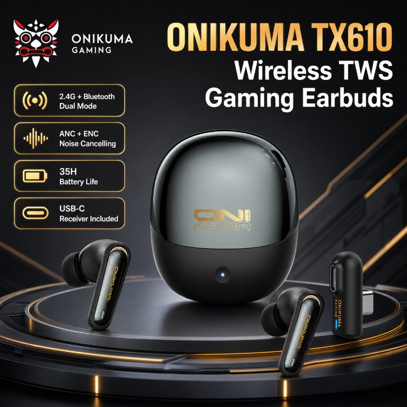 Pc Gaming Apple - ONIKUMA TX610 무선 게이밍 이어버드 듀얼