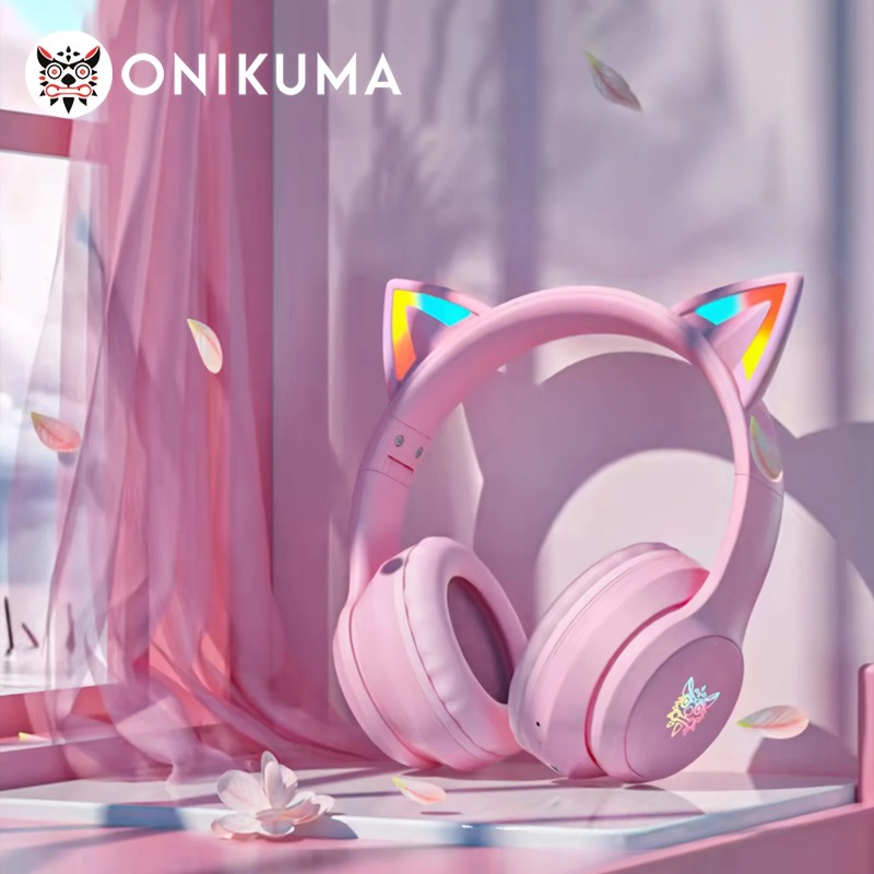 Onikuma B90 핑크 고양이 귀 게임용 헤드셋 R - Pc Gaming Apple 리뷰 및 가격