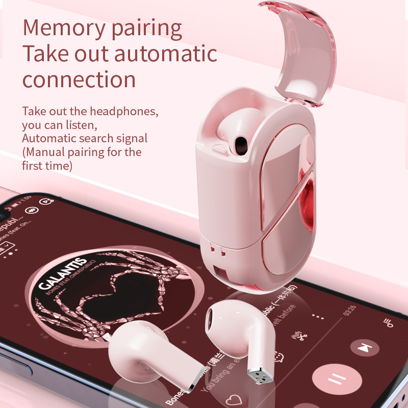 하트 모양 회전형 무선 블루투스 이어폰, 고음질 사운드 - Pc Gaming Apple 리뷰 및 가격