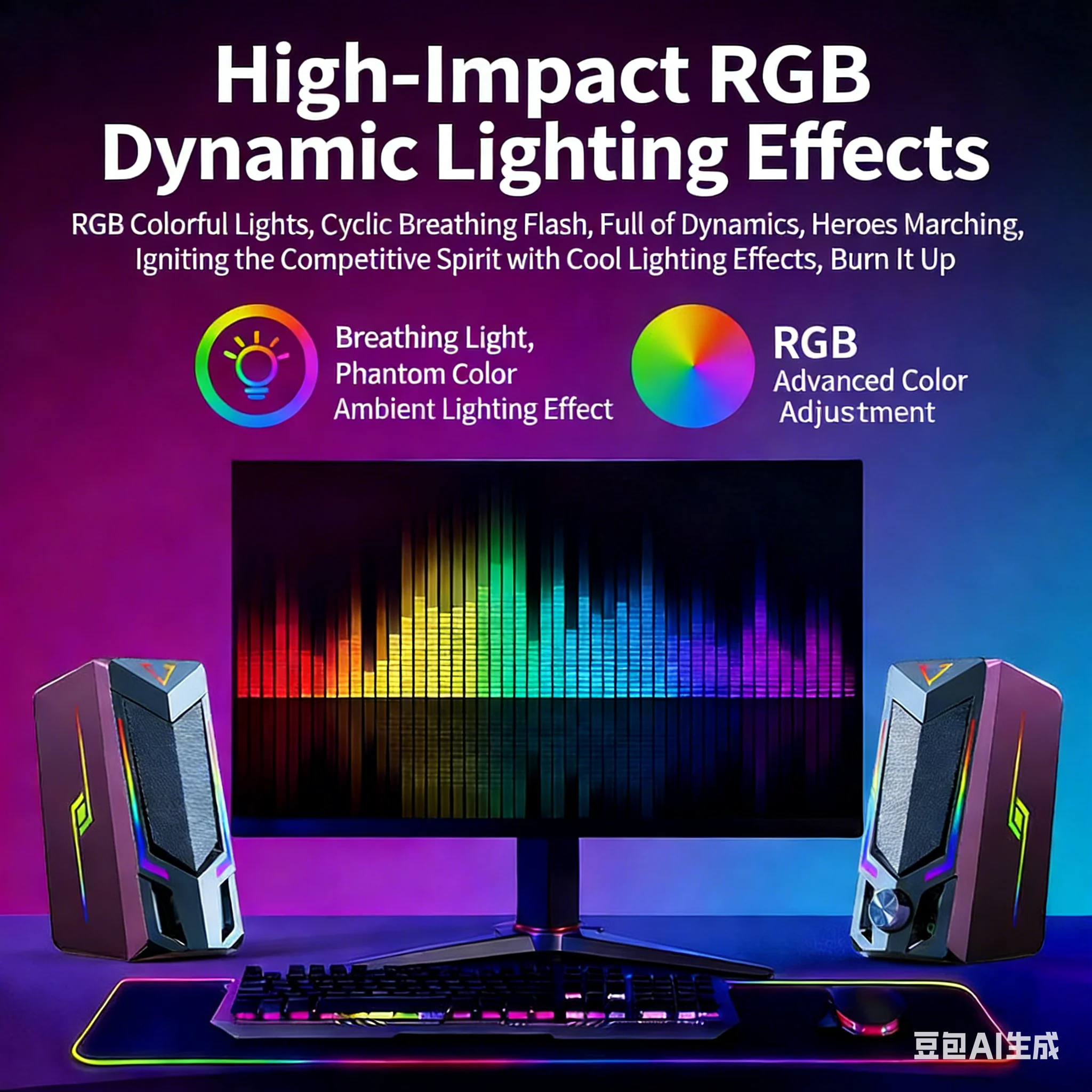 데스크탑 RGB 게이밍 스피커 블루투스 5.3, 2.0 - Pc Gaming Apple 리뷰 및 가격