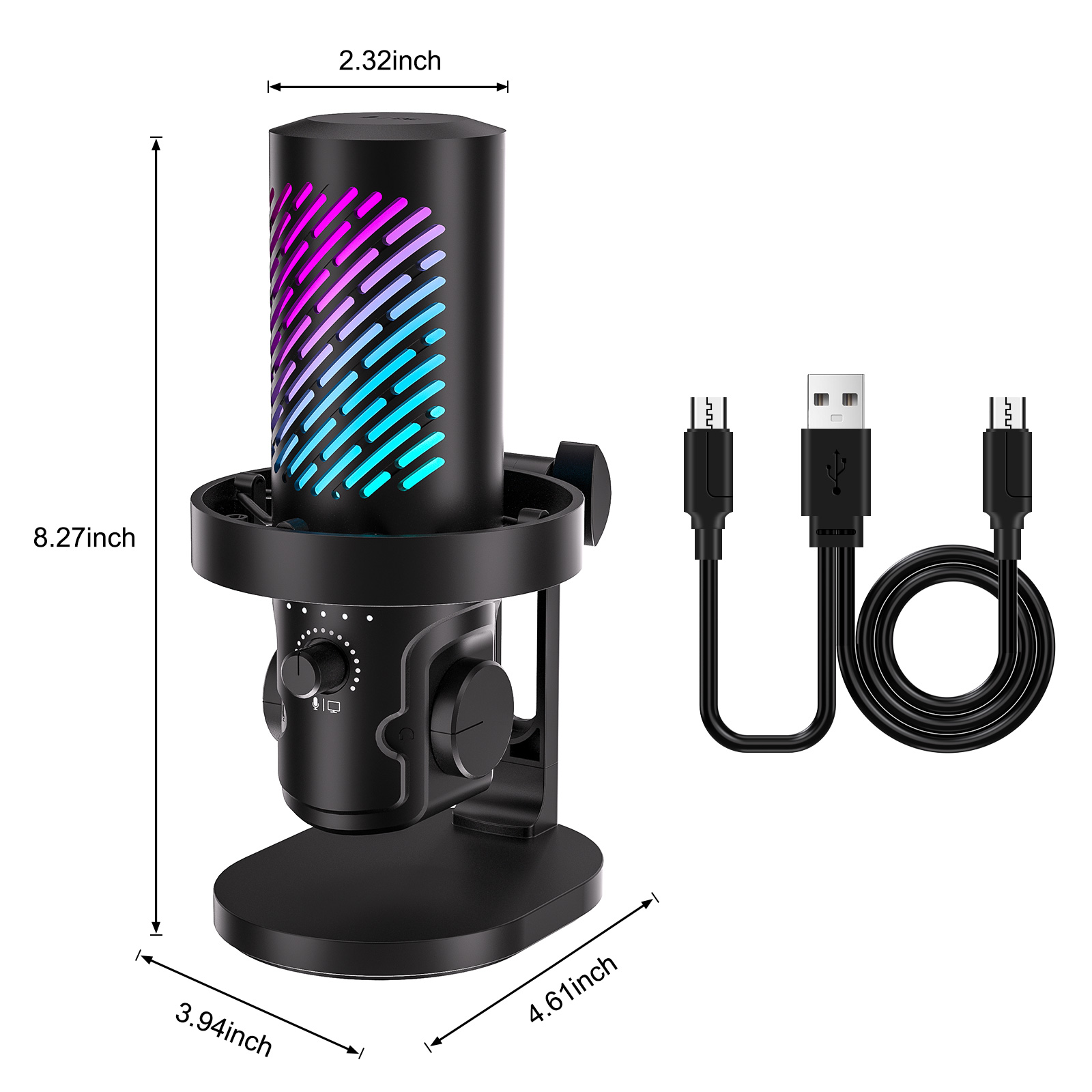 Tenlamp CG1 RGB USB 스트리밍 마이크,  - Pc Gaming Youtube 리뷰 및 가격